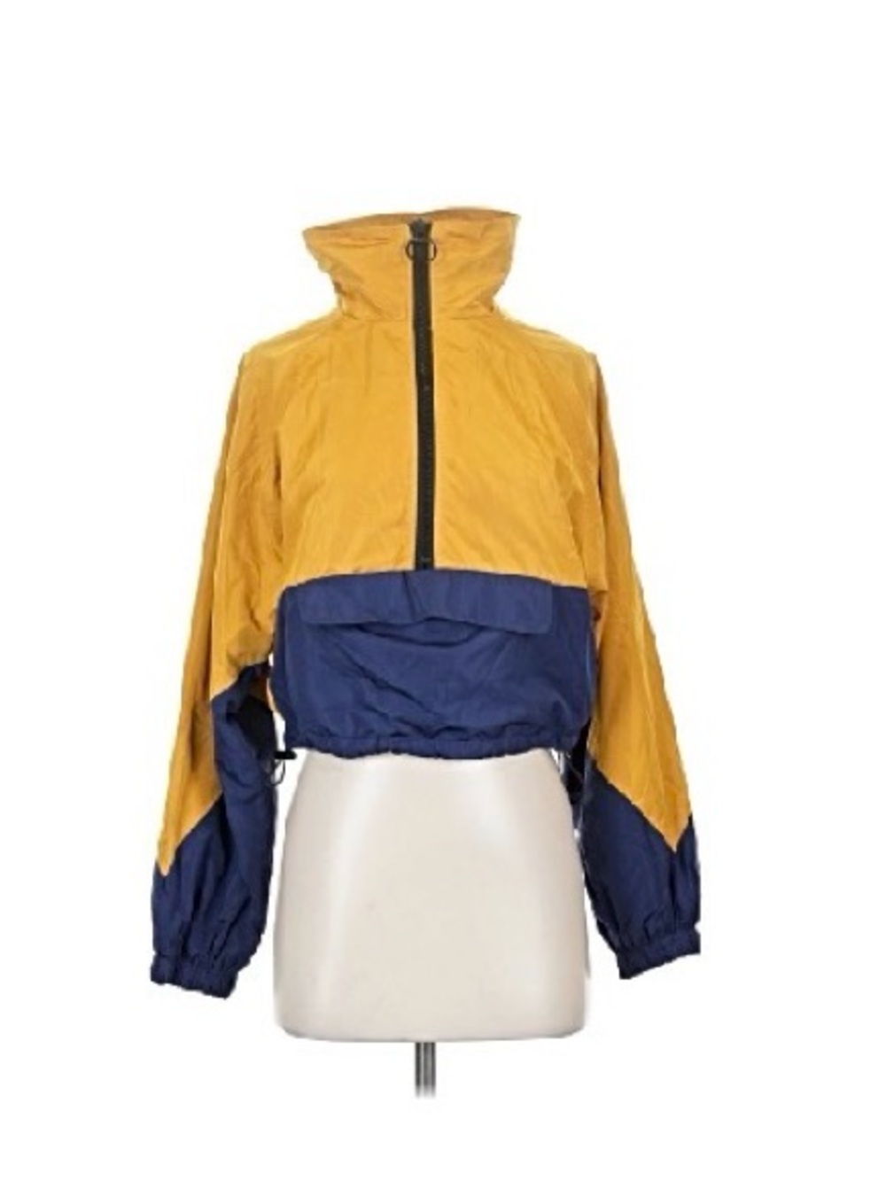 Lovetree Colorblock Windbreaker Jacket - Yellow & Navy